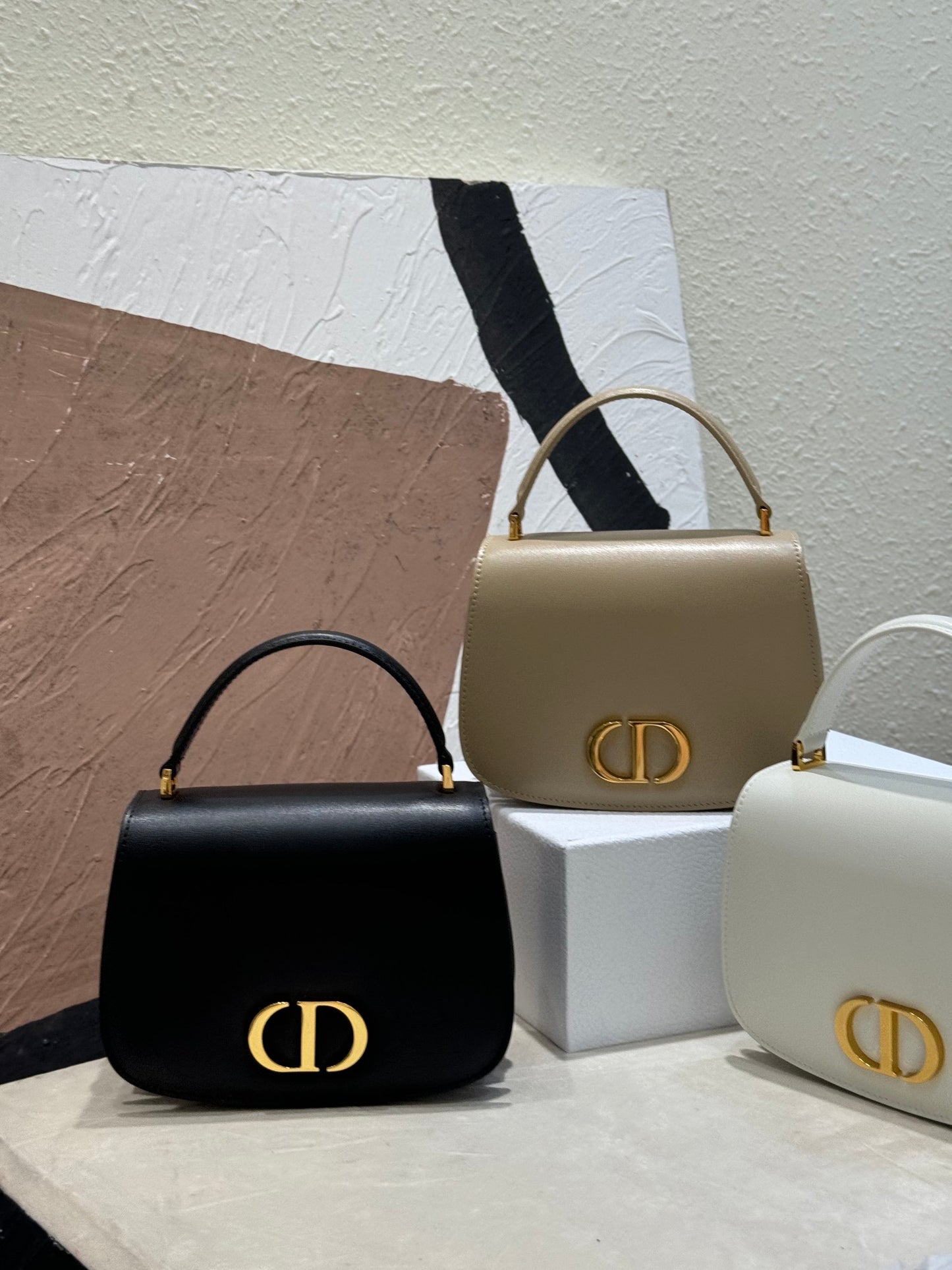 Dior CD Signature Bag with Top Handle - Luxury Calfskin Handbag