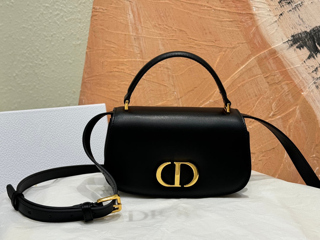 Christian Dior Bobby Bag - Black Calfskin with Gold Hardware