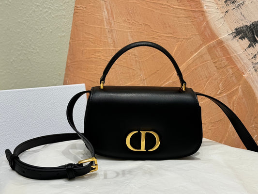 Christian Dior Bobby Bag - Black Calfskin with Gold Hardware