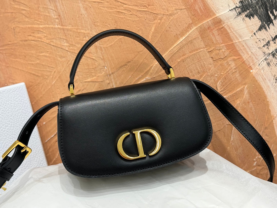 Christian Dior Bobby Bag - Black Calfskin with Gold Hardware