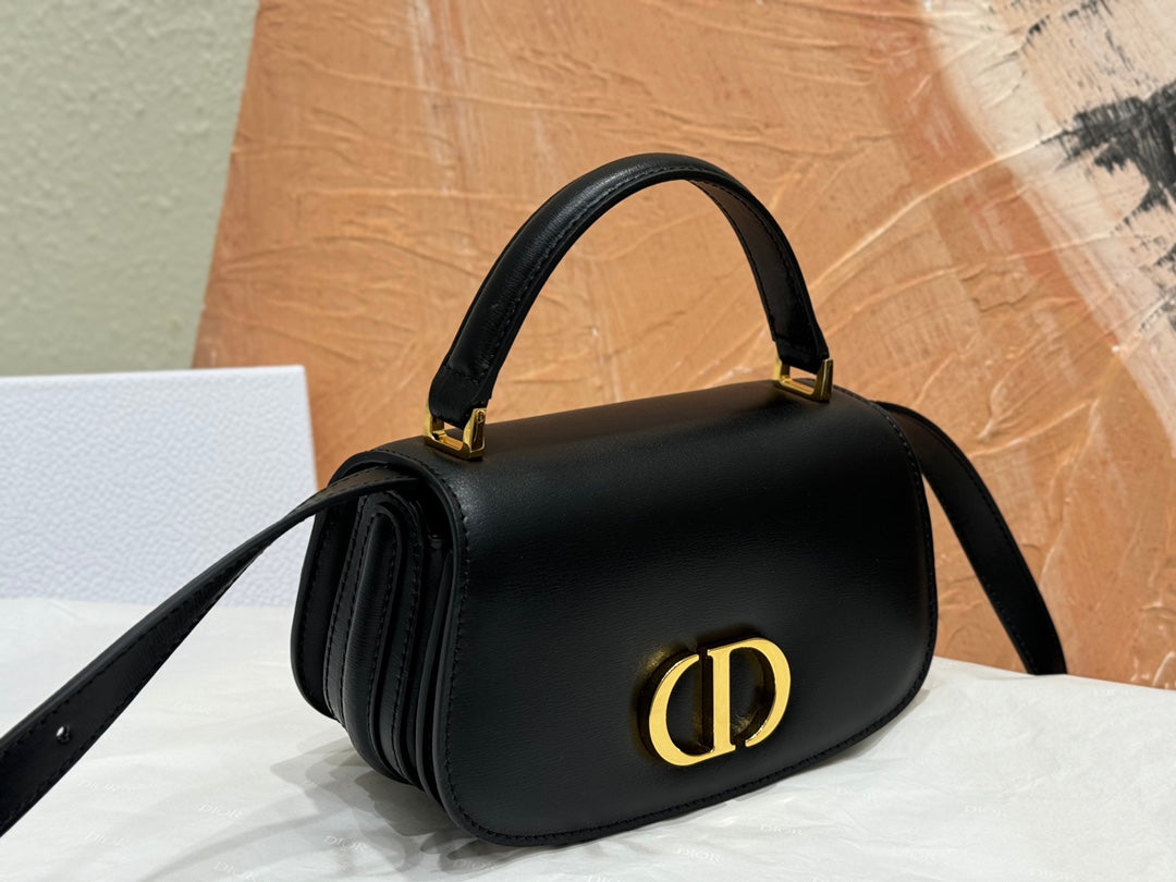 Christian Dior Bobby Bag - Black Calfskin with Gold Hardware