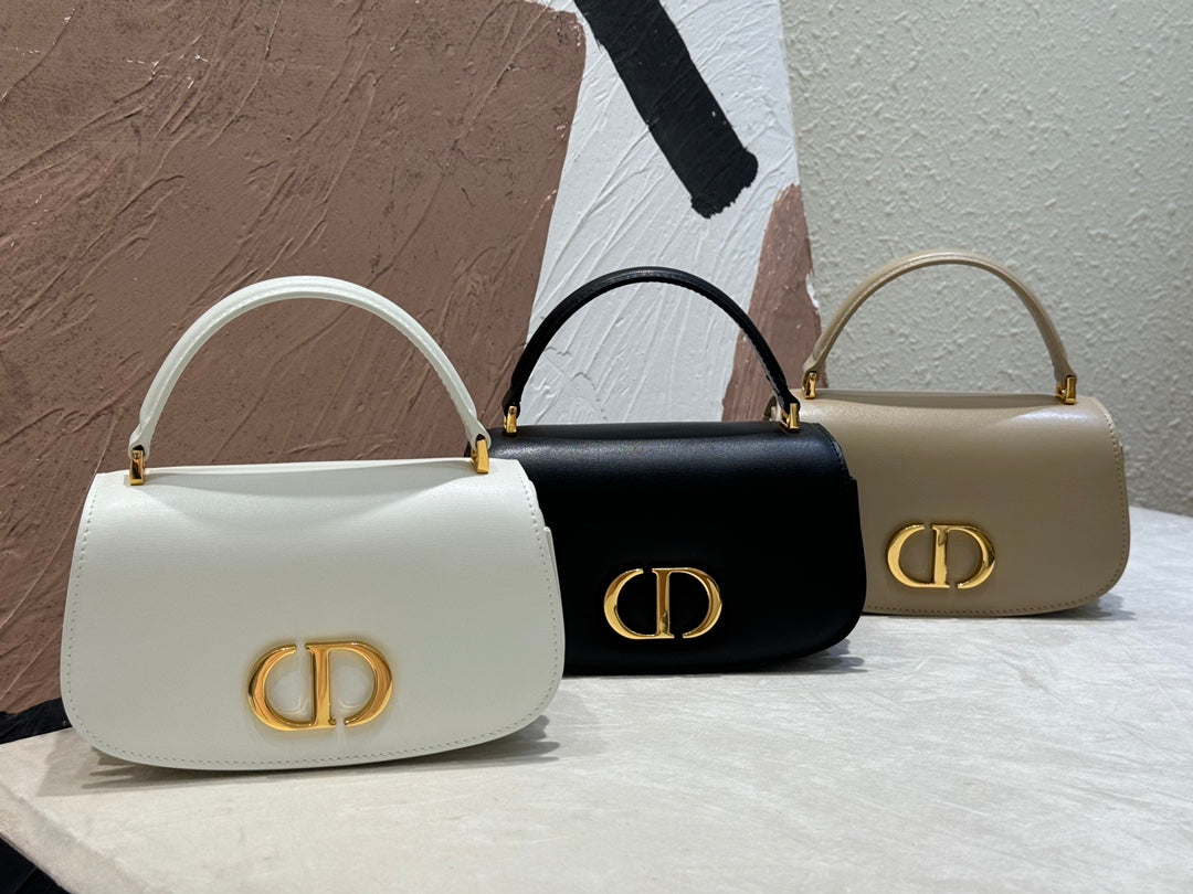 Christian Dior CD Signature Top Handle Leather Bag