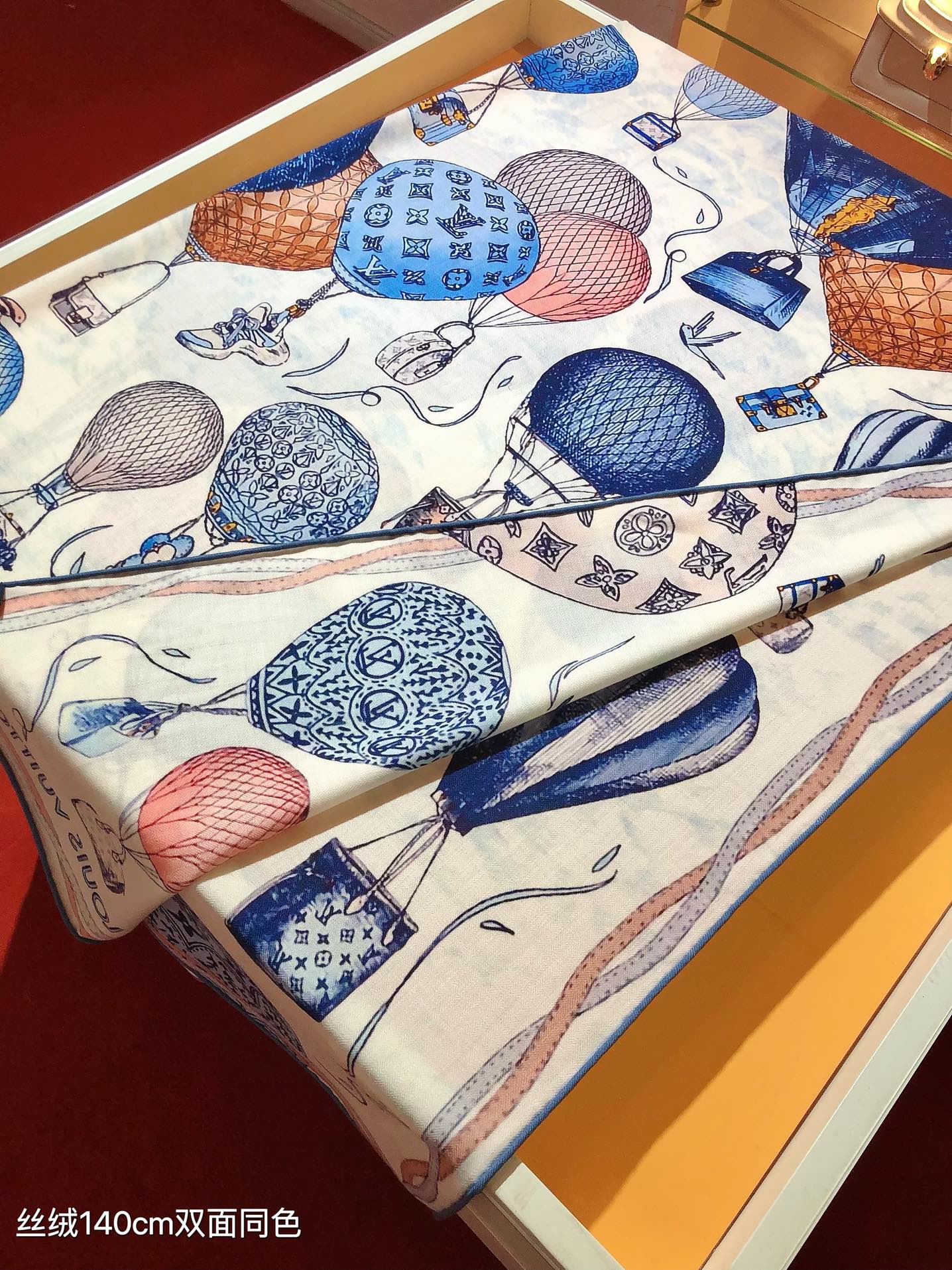 Louis Vuitton Graphic Print Silk Scarf - Luxury Designer Square Scarf for Women