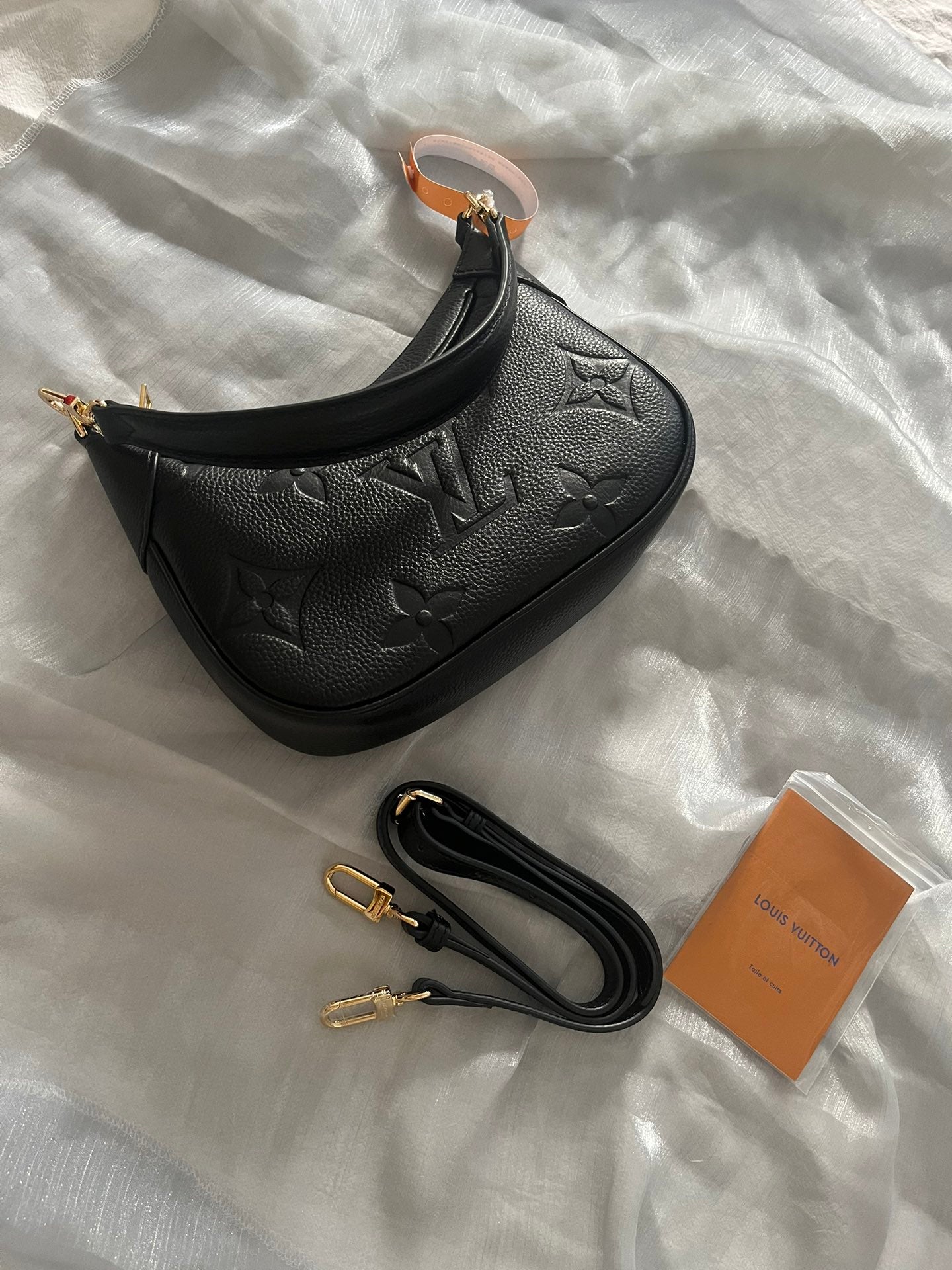 Louis Vuitton Bagatelle Hobo Bag - Monogram Empreinte Leather - Black