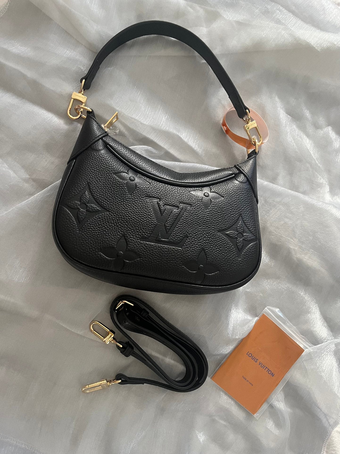 Louis Vuitton Bagatelle Hobo Bag - Monogram Empreinte Leather - Black