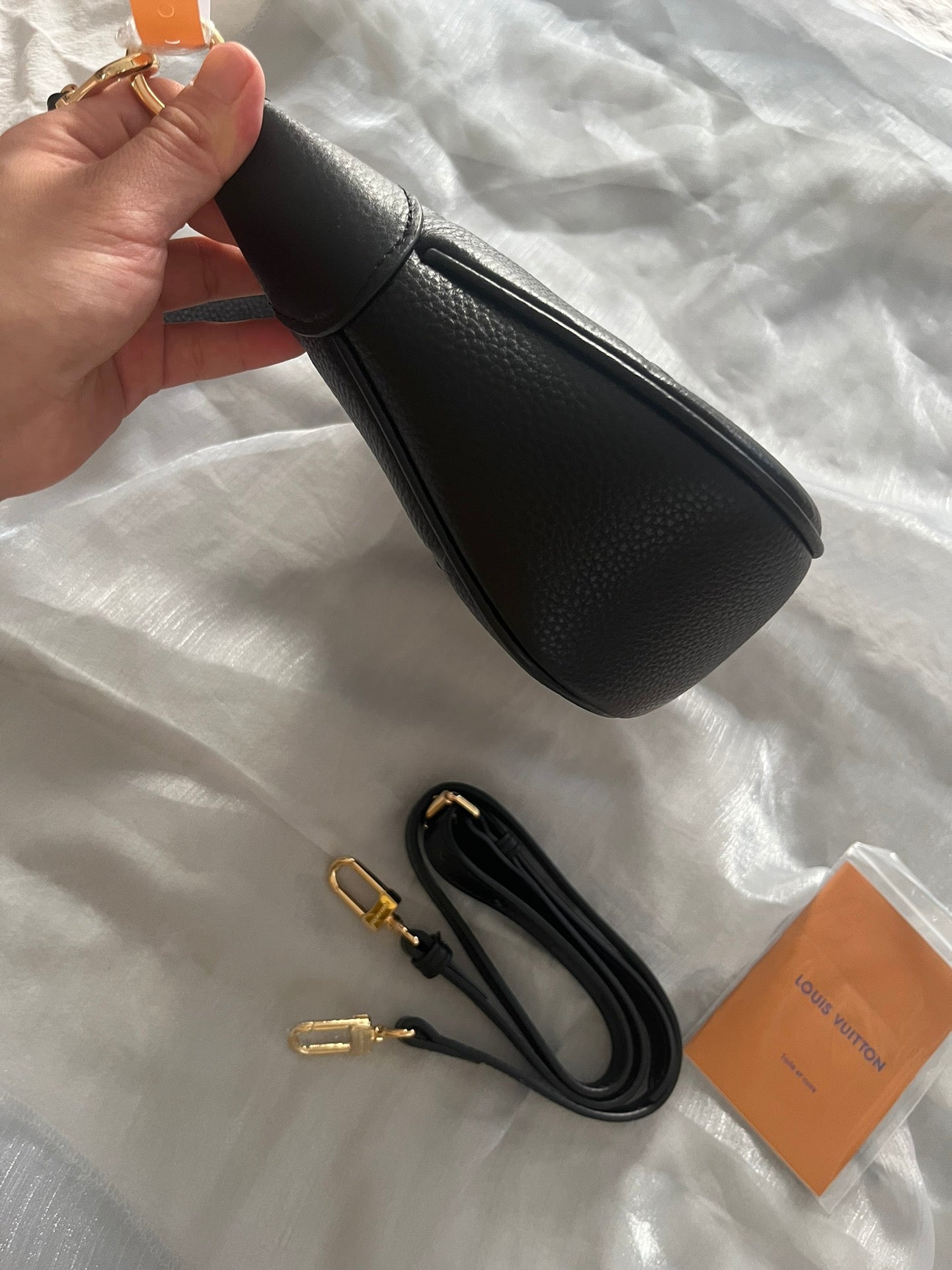 Louis Vuitton Bagatelle Hobo Bag - Monogram Empreinte Leather - Black