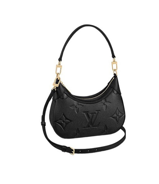 Louis Vuitton Bagatelle Hobo Bag - Monogram Empreinte Leather - Black