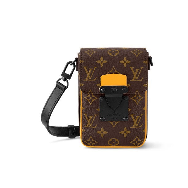 Louis Vuitton S-Lock Vertical Wearable Wallet Monogram Macassar Canvas