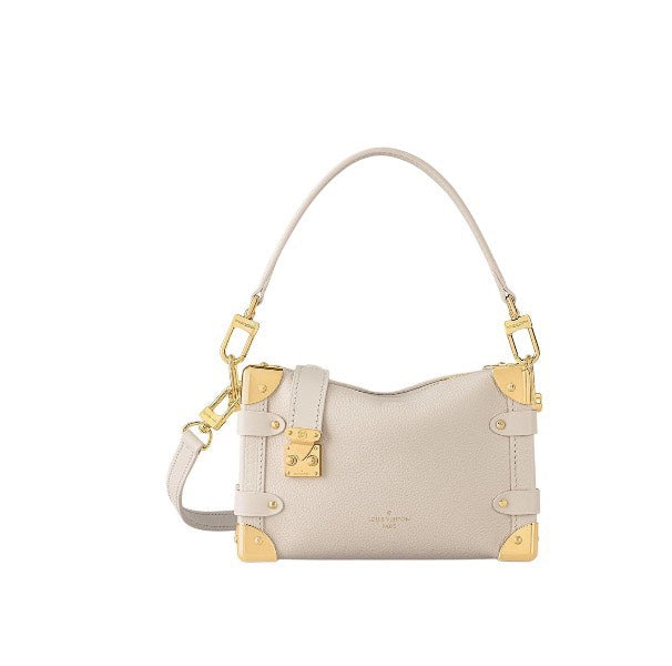 Louis Vuitton Side Trunk MM Monogram Empreinte Leather Handbag - Cream