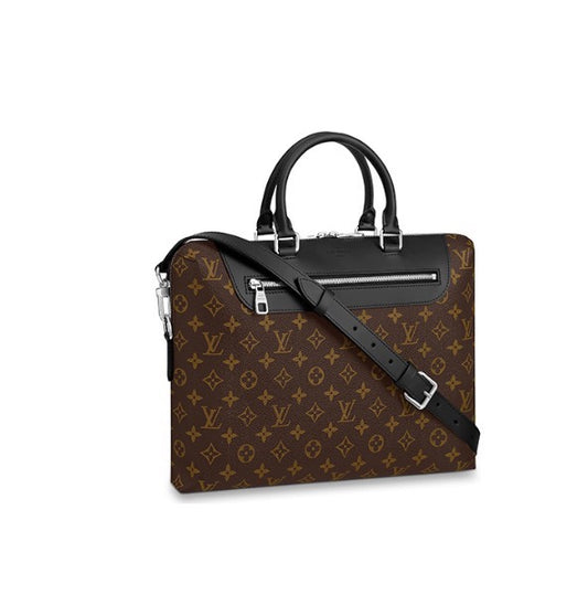 Louis Vuitton Porte-Documents Voyage PM Monogram Macassar Canvas Briefcase
