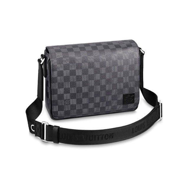 Louis Vuitton District PM Messenger Bag - Damier Graphite Canvas - Grey/Black