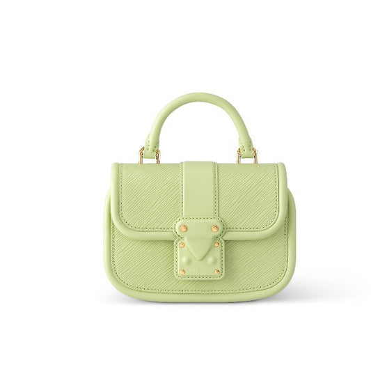 Louis Vuitton Saumur BB Mahina Leather Handbag - Pale Green