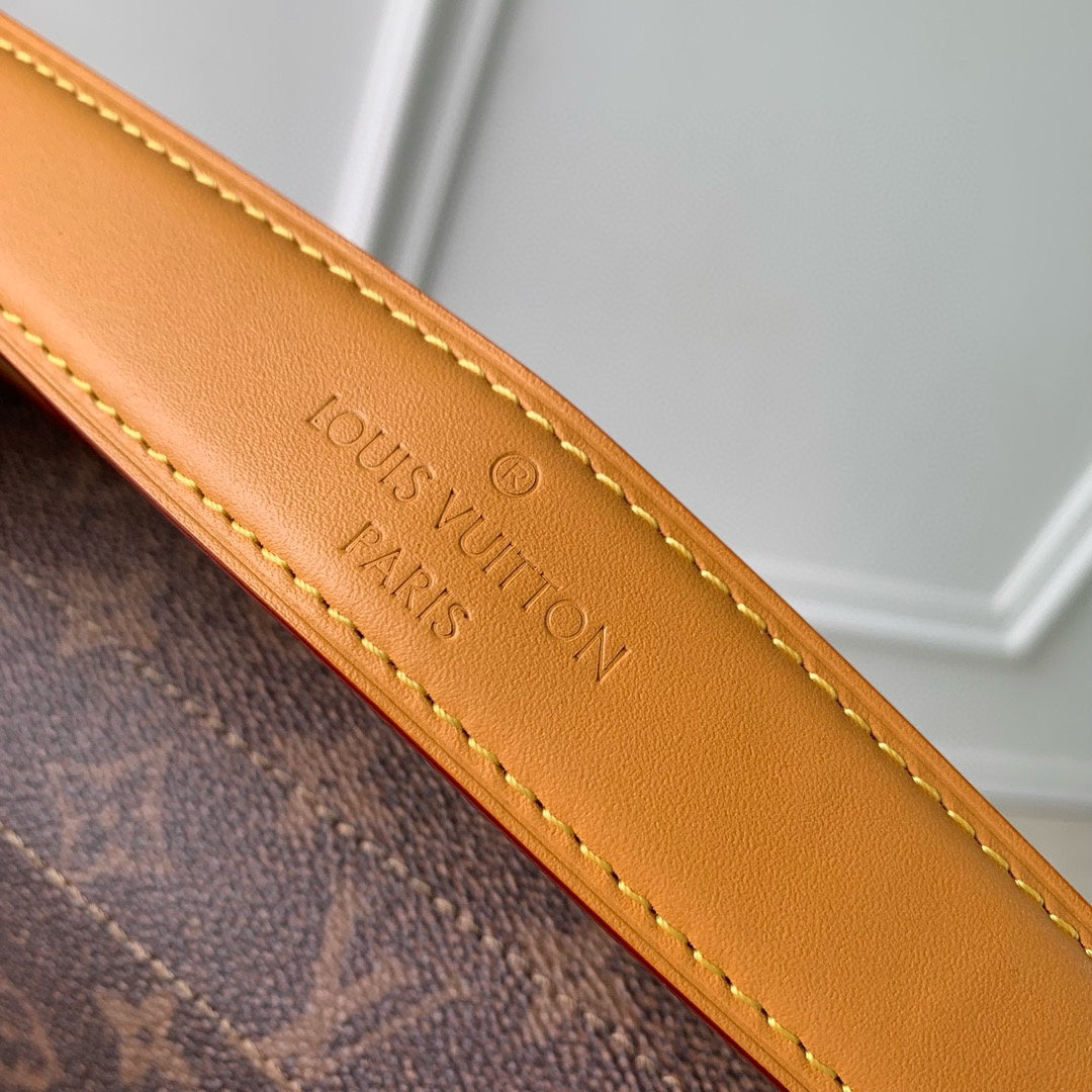 Louis Vuitton Monogram Canvas Petite Malle Trunk Bag with Gold-Tone Hardware