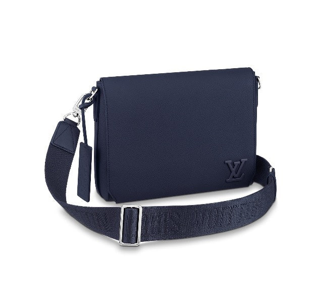 Louis Vuitton Men's Fastline Messenger Bag - Navy Blue Aerogram Leather