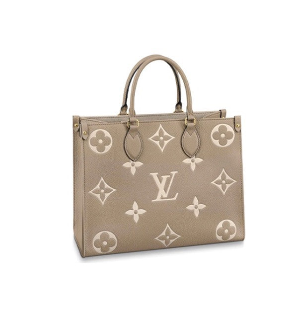 Louis Vuitton Onthego MM Monogram Empreinte Leather Tote Bag - Turtledove