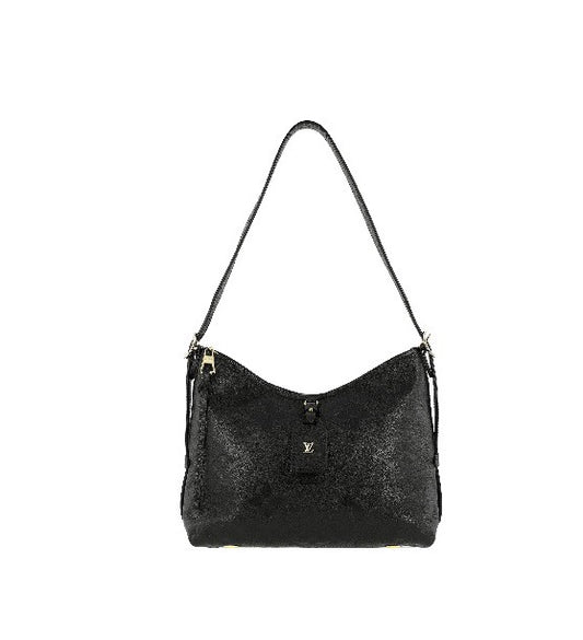 Louis Vuitton Monogram Empreinte Leather Hobo Bag - Black