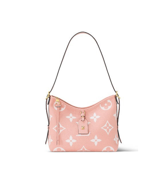 Louis Vuitton CarryAll PM Monogram Empreinte Leather Handbag - Pink