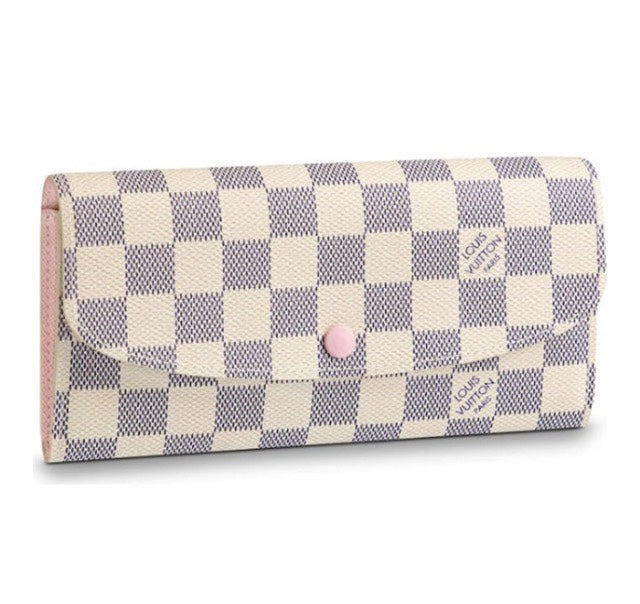 Louis Vuitton Sarah Wallet Damier Azur Canvas Rose Ballerine