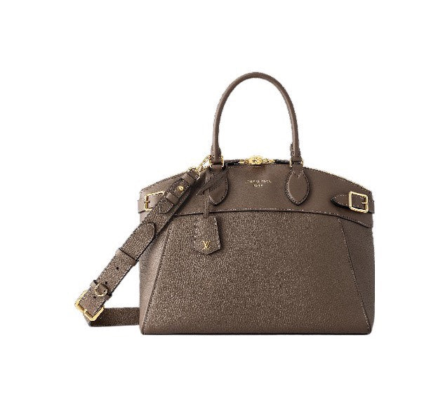 Michael Kors Women's Signature Logo Belted Satchel Bag - Brown/Gold