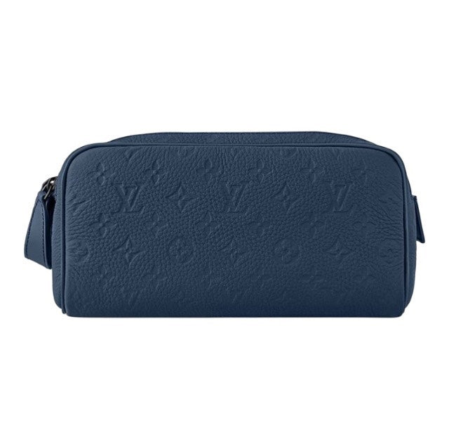 Louis Vuitton Monogram Shadow Leather Toiletry Pouch - Navy Blue