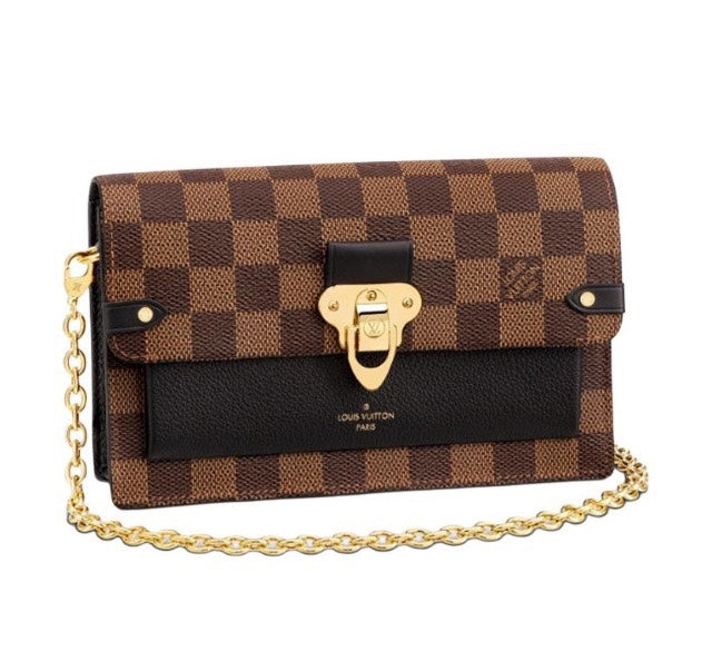 Louis Vuitton Victoire Bag Damier Ebene Canvas Shoulder Bag