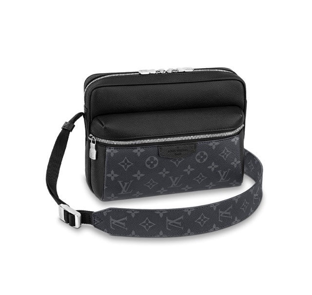Louis Vuitton Outdoor Messenger Bag - Monogram Eclipse Canvas & Black Taiga Leather