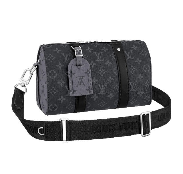 Louis Vuitton Keepall Bandoulière 25 Monogram Eclipse Canvas Bag