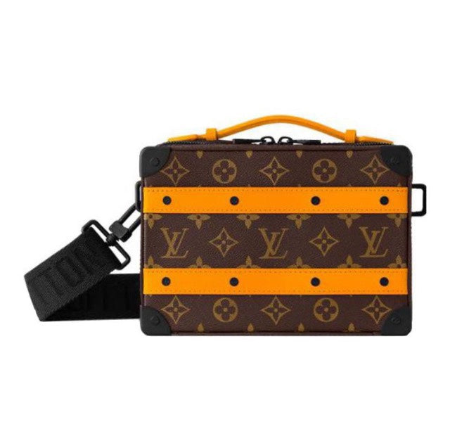 Louis Vuitton Soft Trunk Messenger Bag Monogram Macassar Orange Stripes