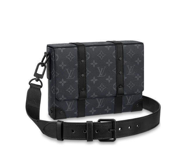 Louis Vuitton Trunk Messenger Bag Monogram Eclipse Canvas Black