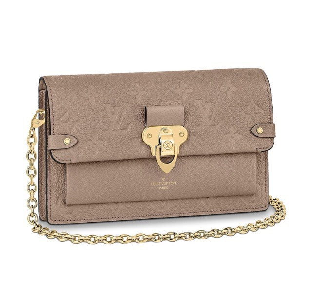Louis Vuitton Vavin Chain Wallet Monogram Empreinte Leather Turtledove