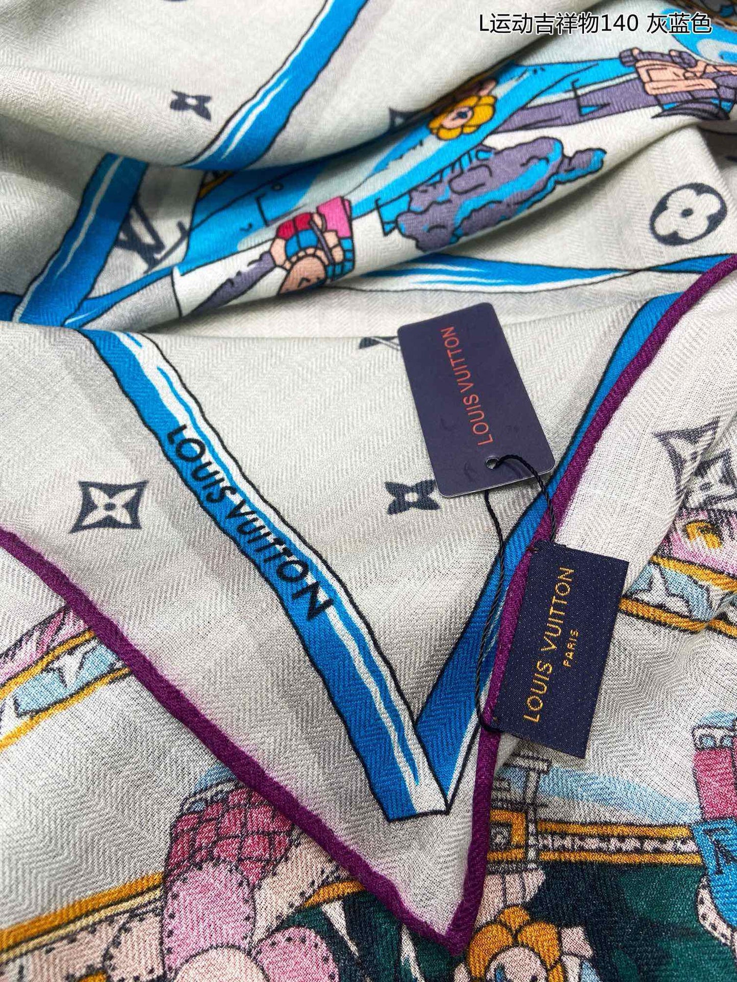 Women's Large Square Patterned Scarf, Multicolor Elegant Fashion Shawl Wrap, Lightweight Oversized Scarf for Fall Winter