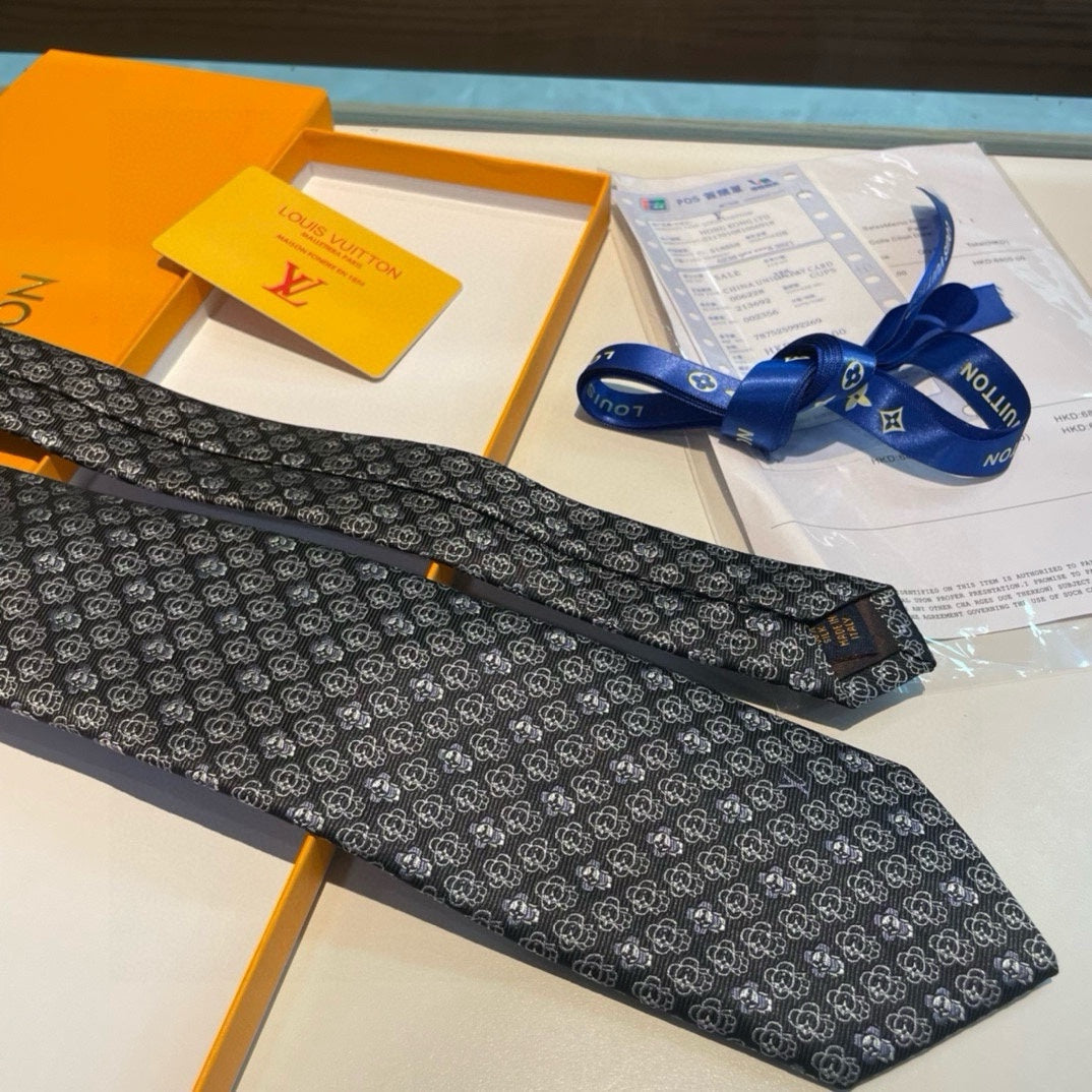 Louis Vuitton Men's Monogram Silk Ties - Luxury Designer Neckties in Various Colors