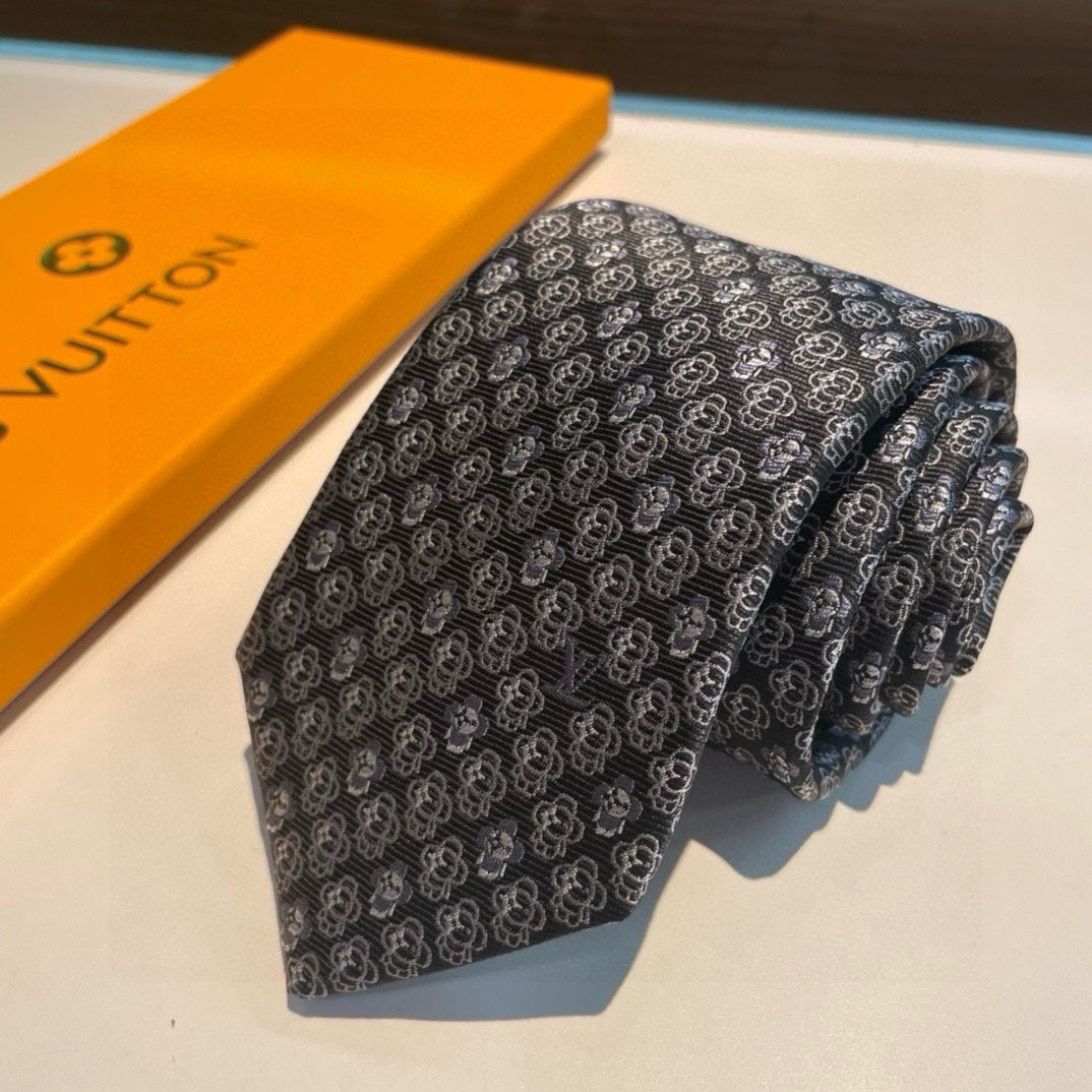 Louis Vuitton Men's Monogram Silk Ties - Luxury Designer Neckties in Various Colors