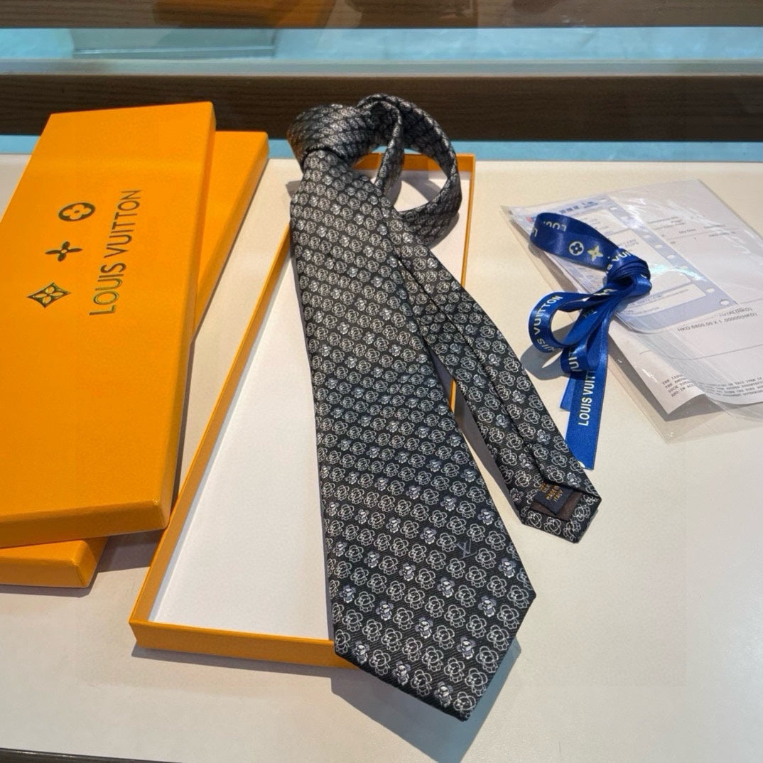 Louis Vuitton Men's Monogram Silk Ties - Luxury Designer Neckties in Various Colors