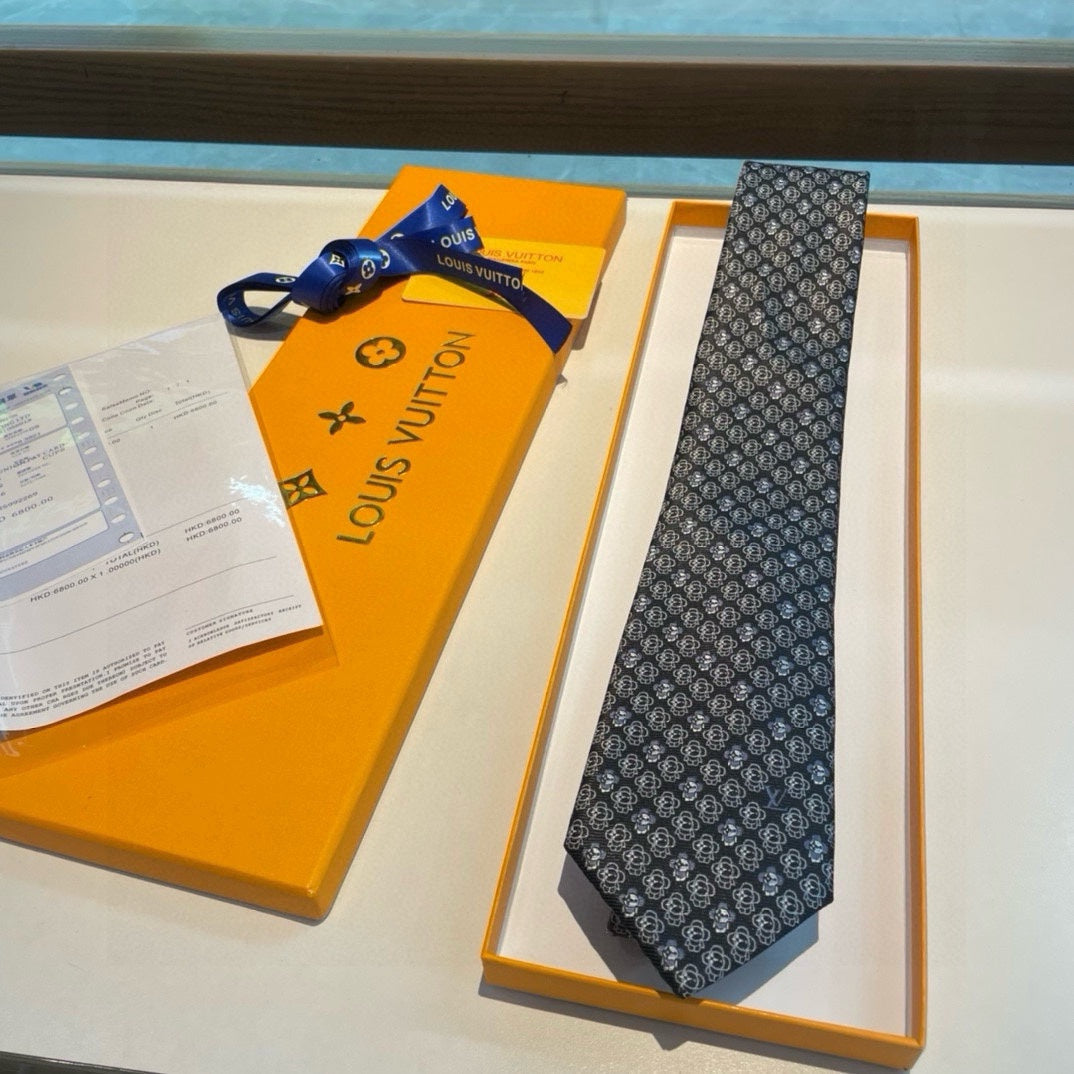 Louis Vuitton Men's Monogram Silk Ties - Luxury Designer Neckties in Various Colors