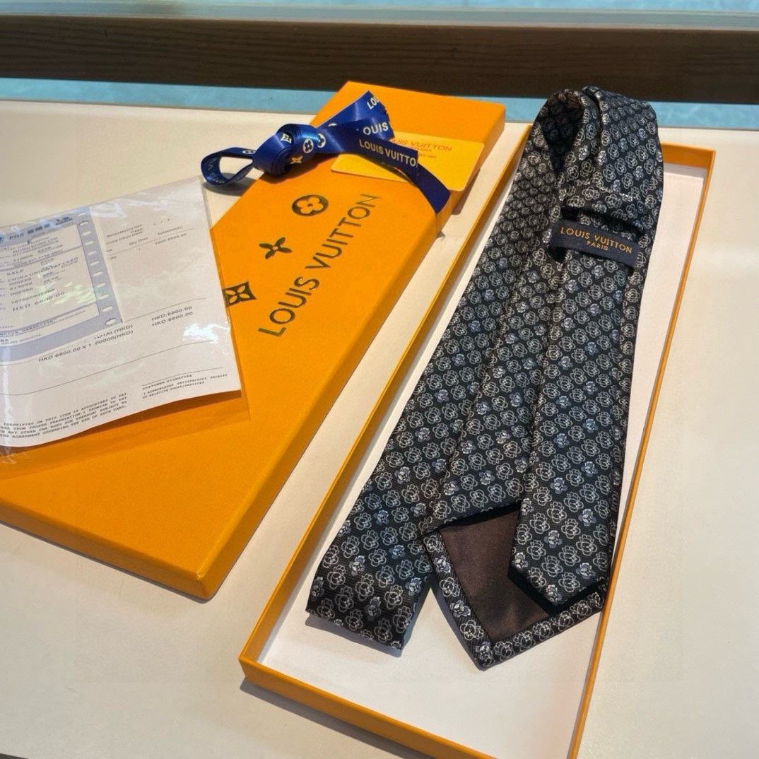 Louis Vuitton Men's Monogram Silk Ties - Luxury Designer Neckties in Various Colors