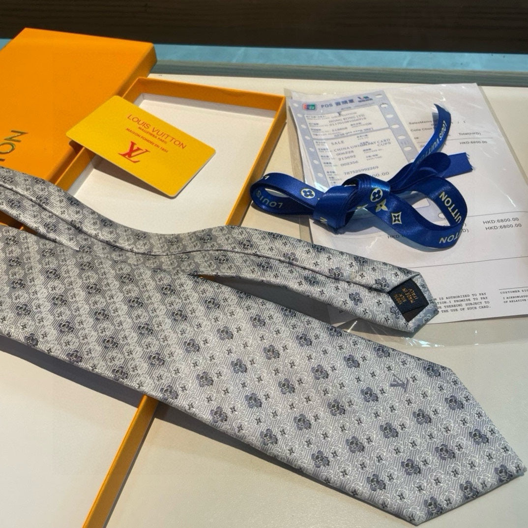 Louis Vuitton Monogram Men's Silk Tie Collection - Luxury Designer Silk Neckties in Assorted Colors