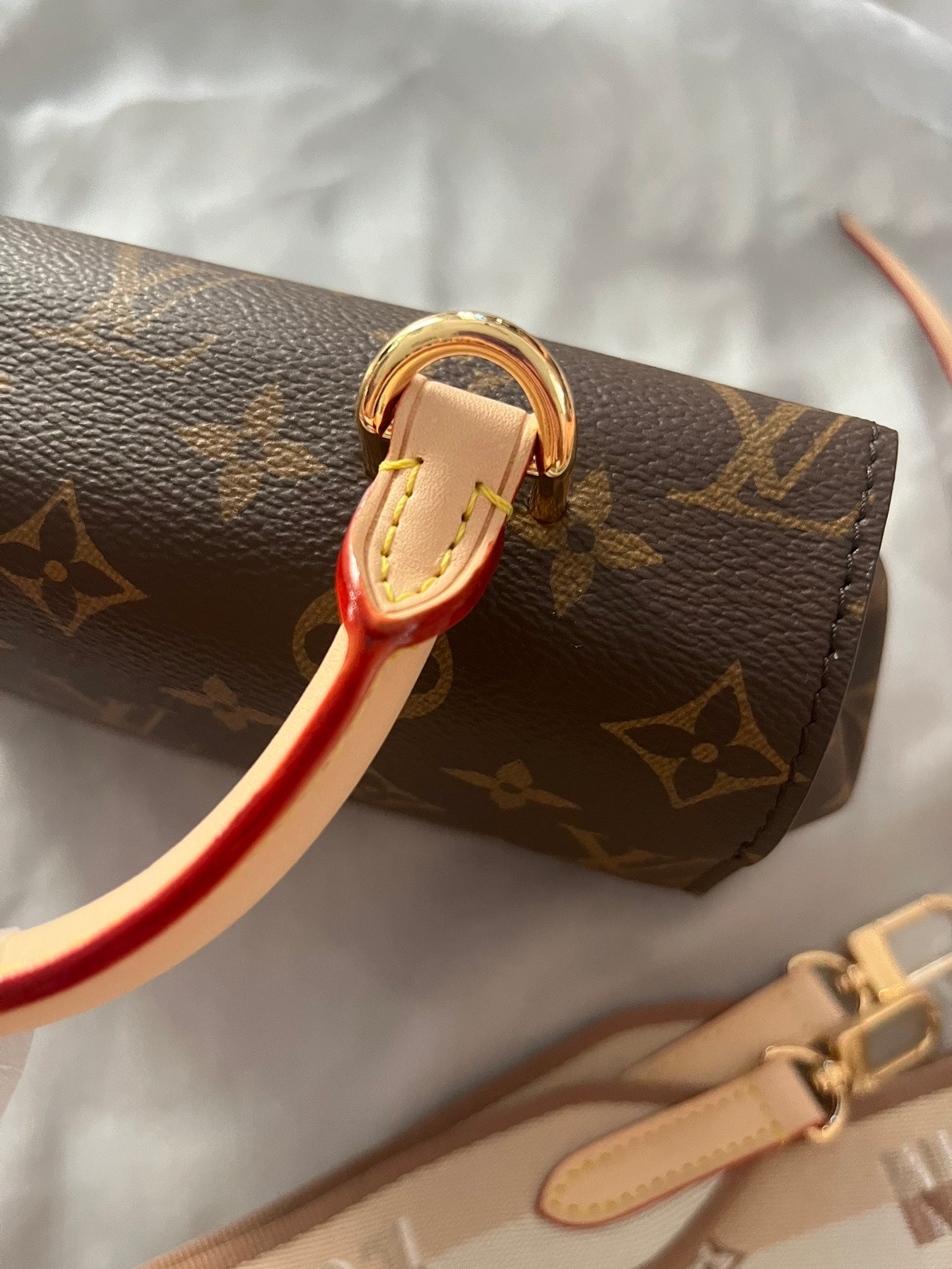 Louis Vuitton Nano Speedy Monogram Canvas Handbag with Textile Strap