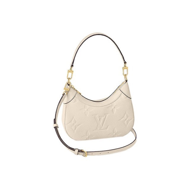 Louis Vuitton Bagatelle Hobo Bag in Monogram Empreinte Leather - Crème Beige
