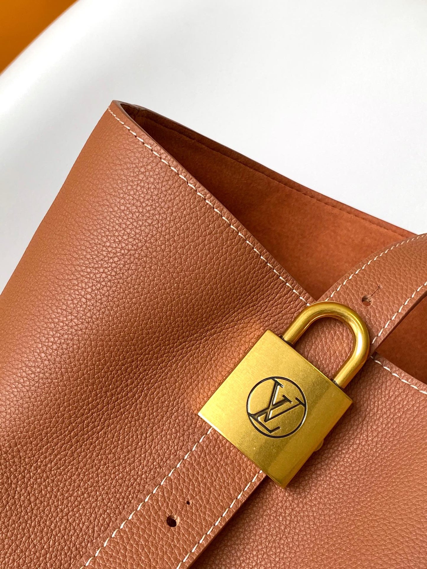 Lancaster Paris Foulonne Double Large Leather Tote Bag - Camel