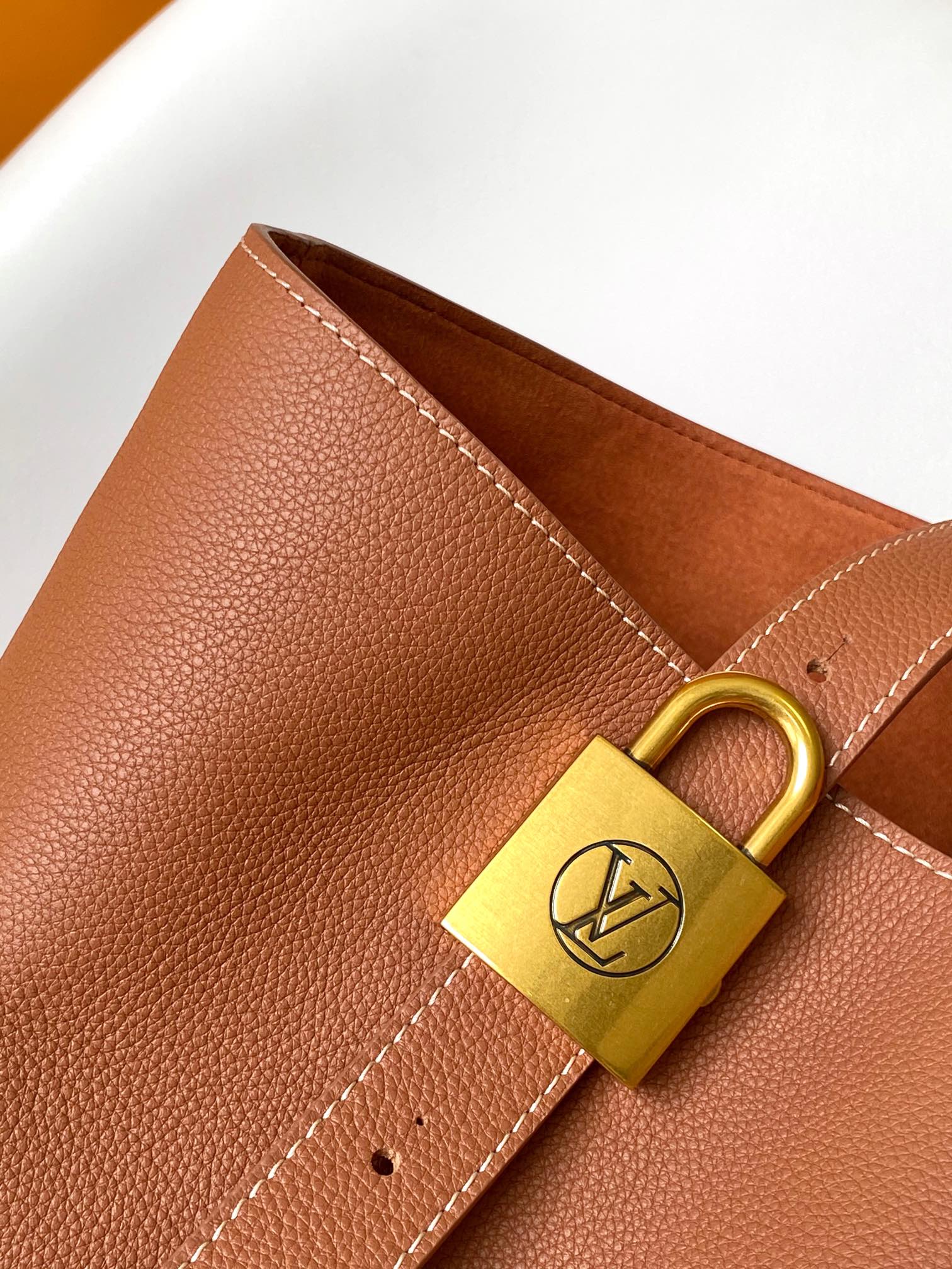 Lancaster Paris Foulonne Double Large Leather Tote Bag - Camel