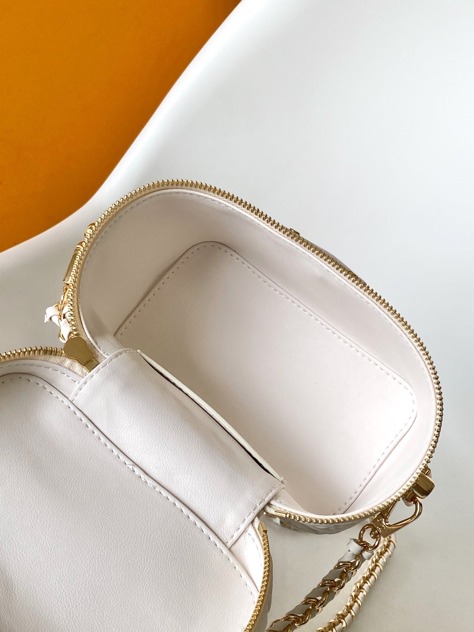 Louis Vuitton Vanity Case PM Monogram Empreinte Leather Cream