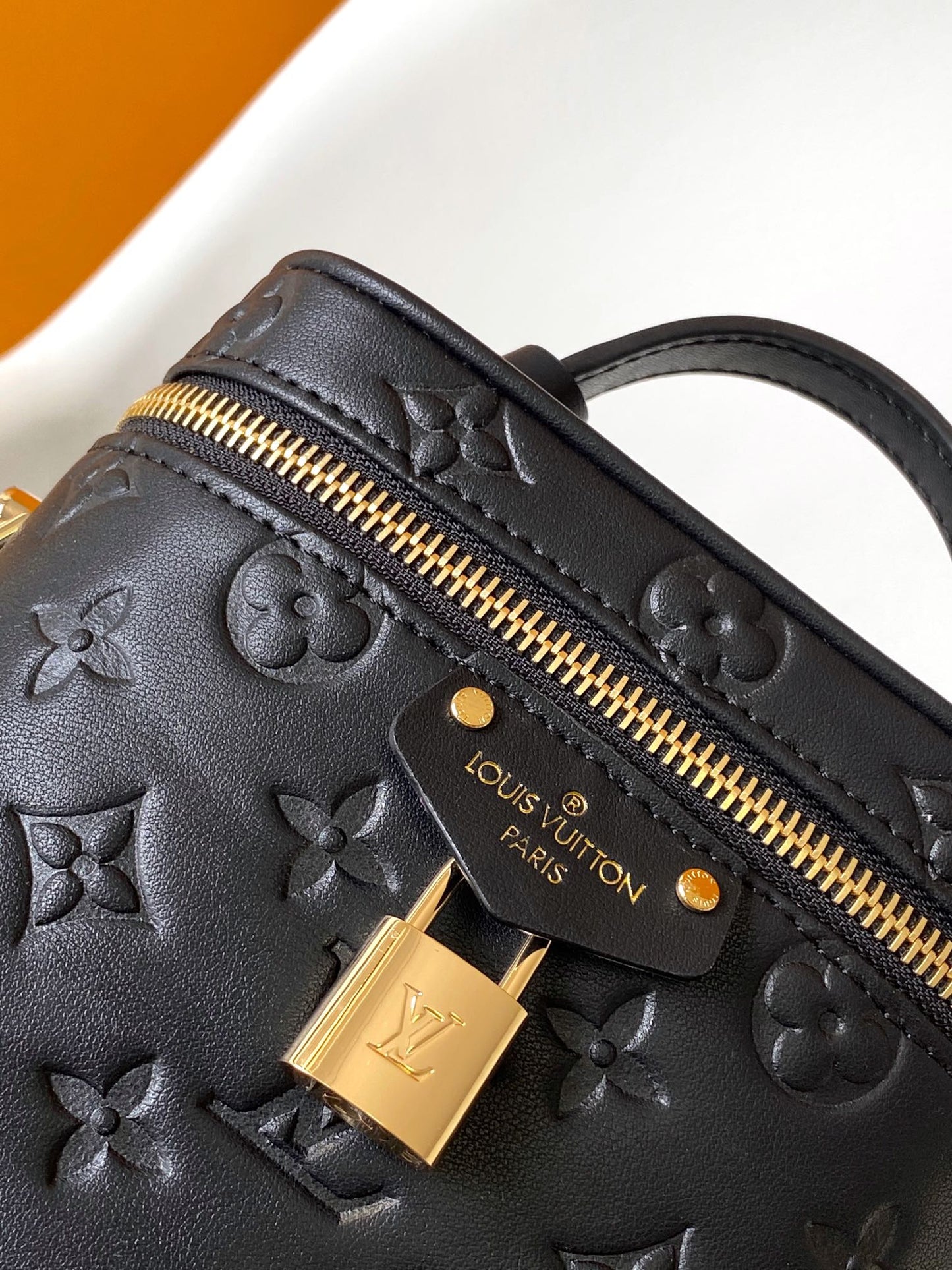 Louis Vuitton Vanity PM Monogram Empreinte Black Leather Handbag