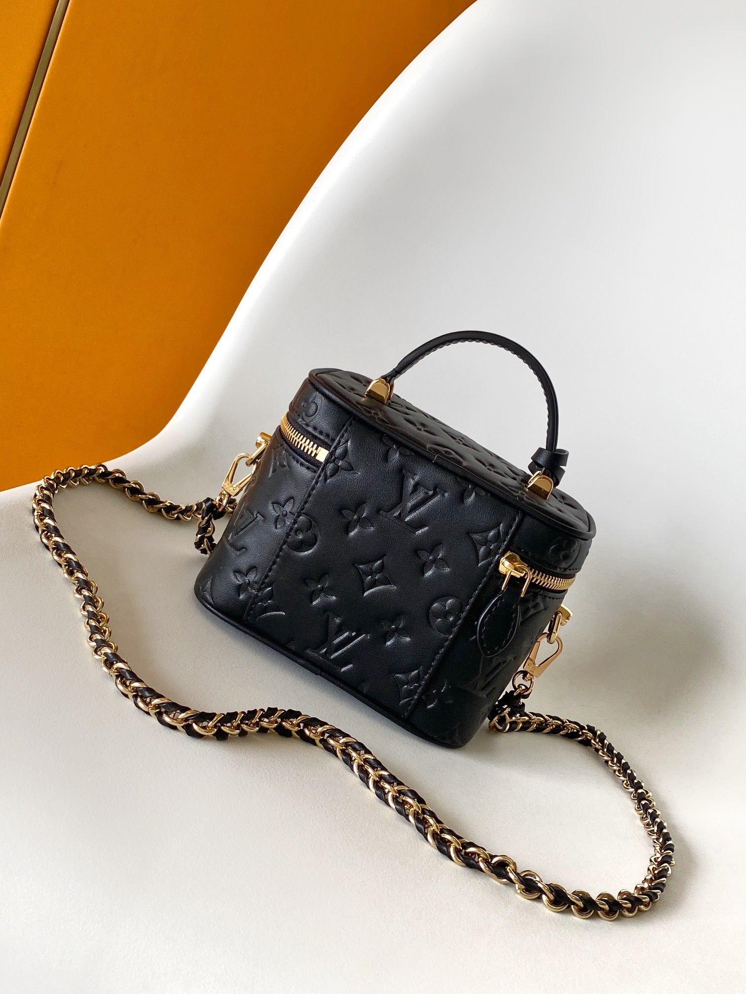 Louis Vuitton Vanity PM Monogram Empreinte Black Leather Handbag