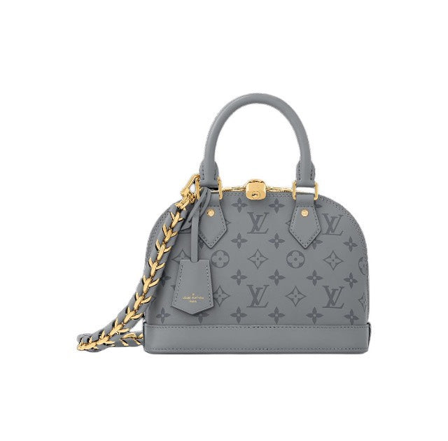 Louis Vuitton Alma BB Monogram Empreinte Leather Handbag - Grey