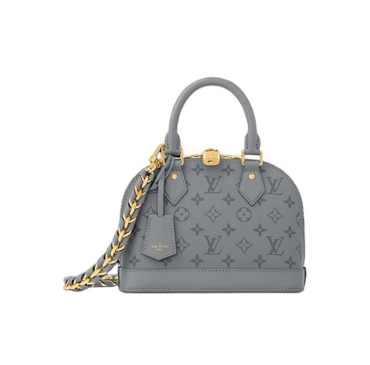 Louis Vuitton Alma BB Monogram Empreinte Leather Handbag - Grey
