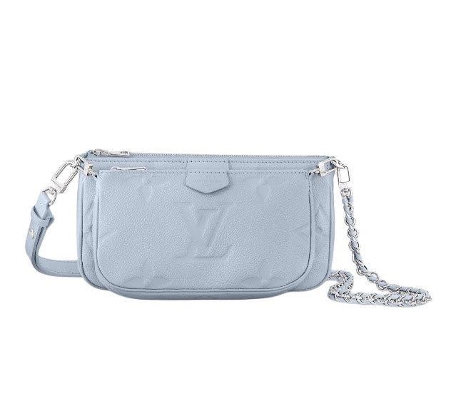 Louis Vuitton Maxi Multi Pochette Accessoires - Glacier Blue Padded Monogram