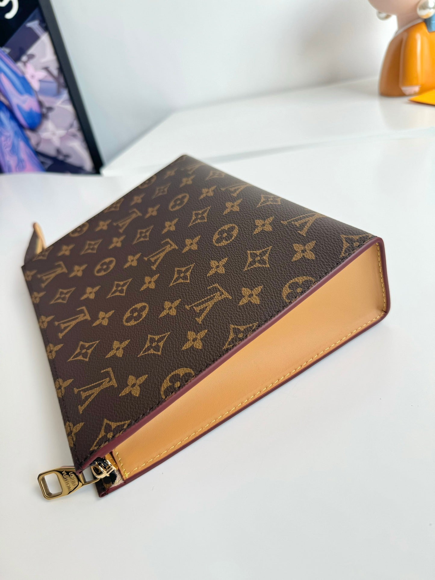 Louis Vuitton Monogram Canvas Pochette Voyage MM - Brown Luxury Clutch