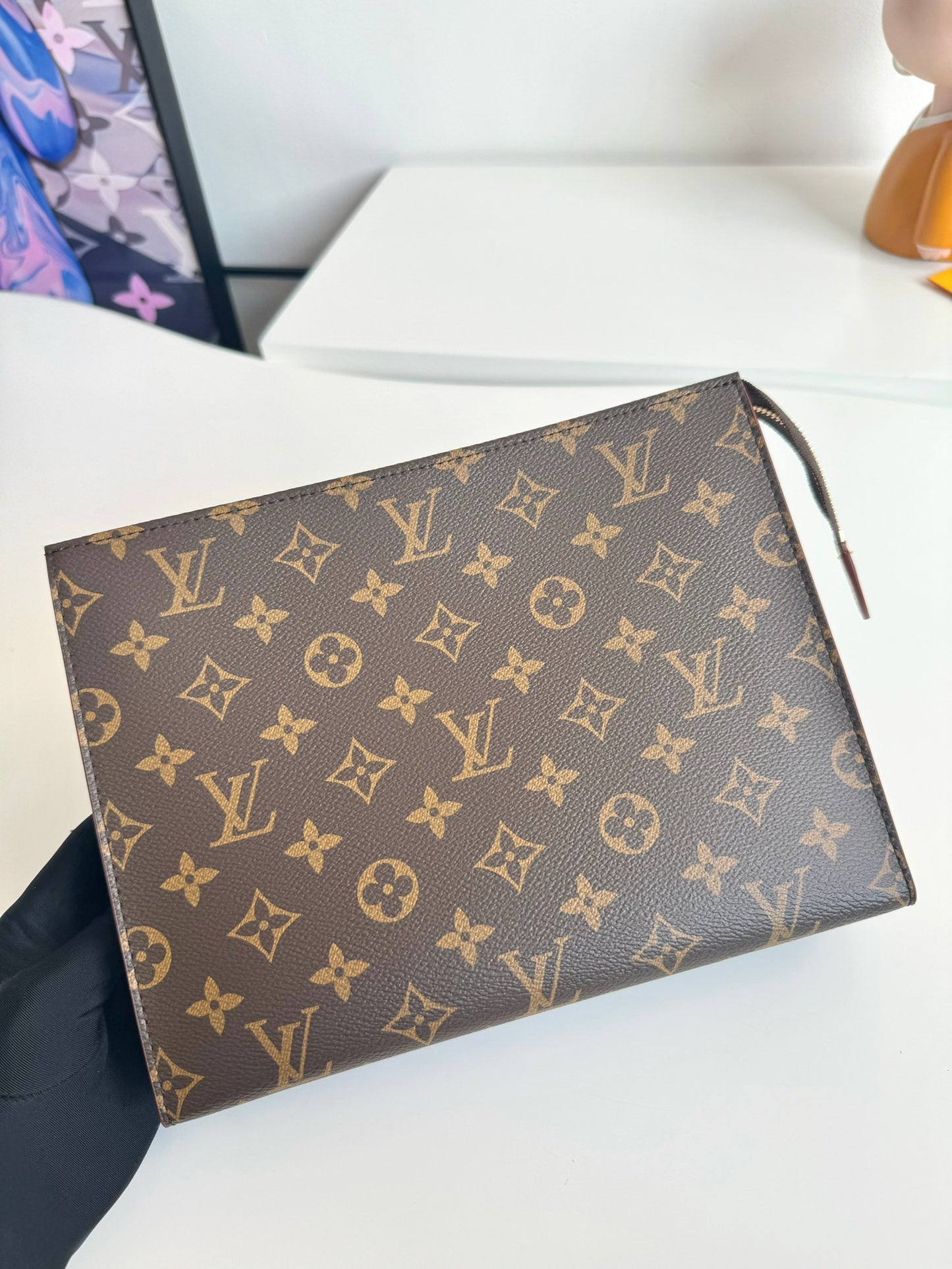 Louis Vuitton Monogram Canvas Pochette Voyage MM - Brown Luxury Clutch