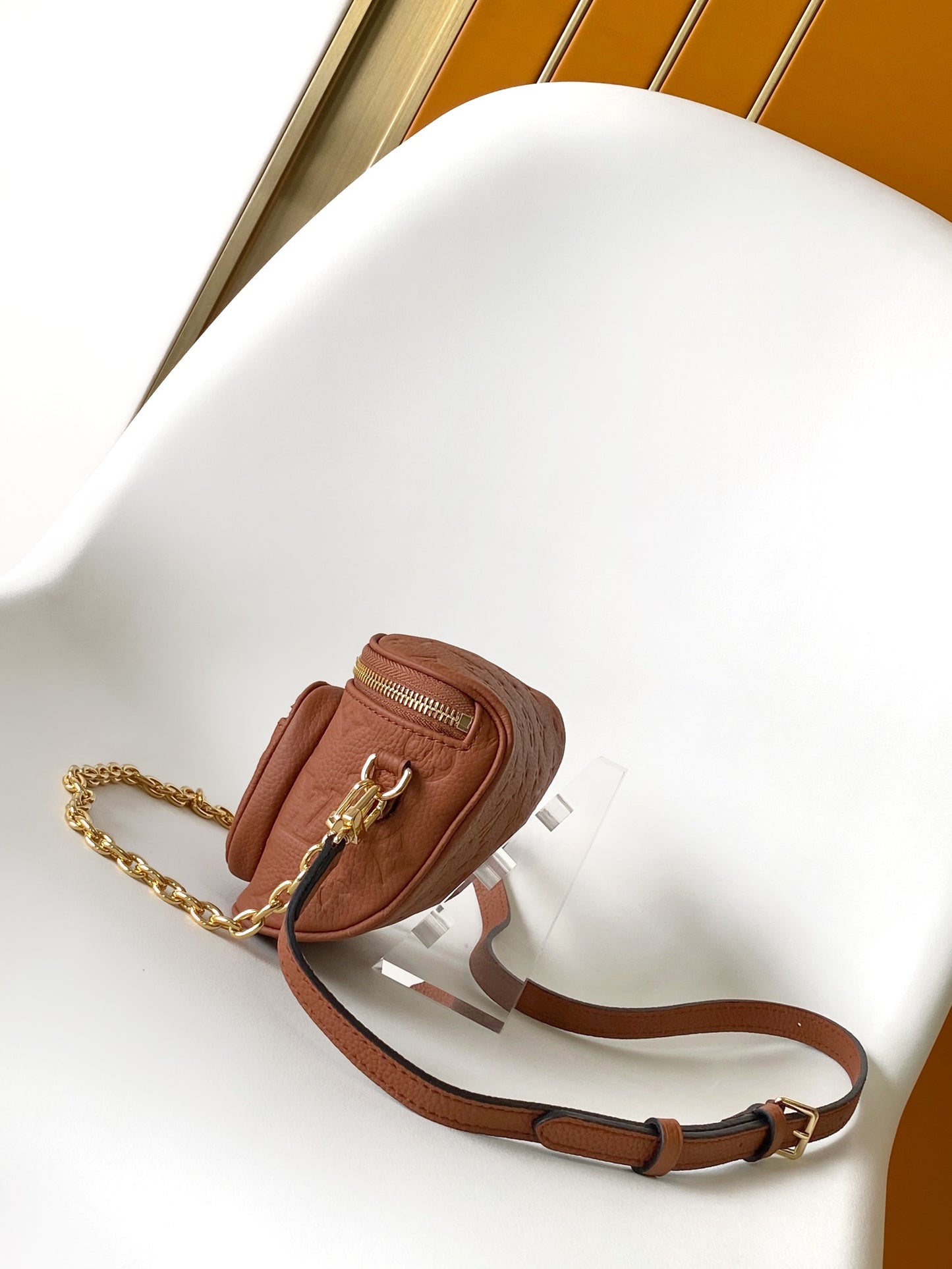 Louis Vuitton Mini Bumbag Monogram Empreinte Leather Cognac